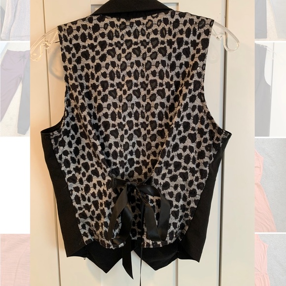 Vintage Wet Seal Vest Leopard Size M - Picture 2 of 3